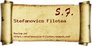 Stefanovics Filotea névjegykártya